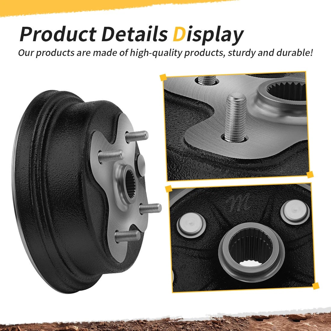 Rear Brake Drum & Backing Plate W/Shoes Kit for Yamaha Timberwolf 250 (1994–2000)