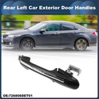 Rear Left Door Handle No. 72680SDET01 for Honda Accord  Silver Tone