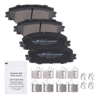 Front Ceramic Brake Pads Kit for Toyota Prius (2010–2022), Yaris (2007–2018), Corolla (2020)