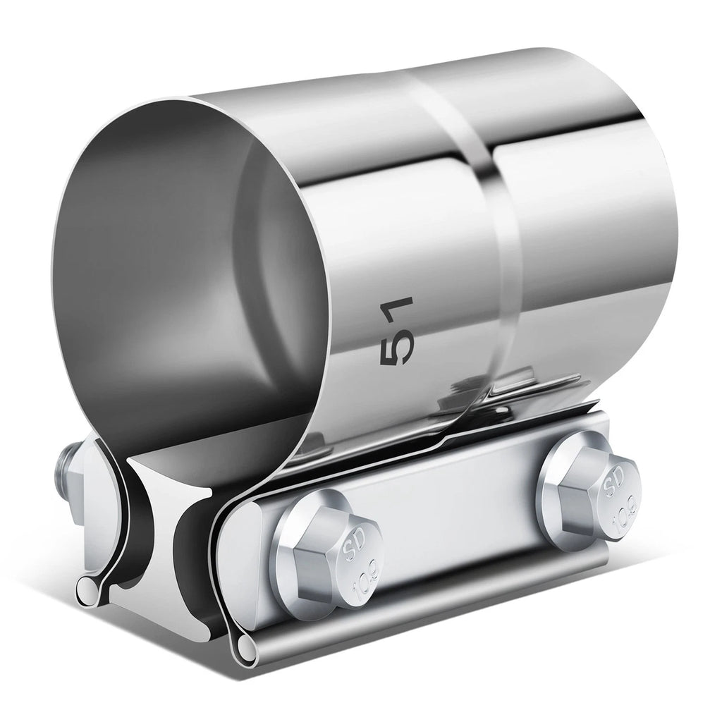 2" Lap Joint Exhaust Band Clamp for Universal Applications (T304 Stainless Steel)
