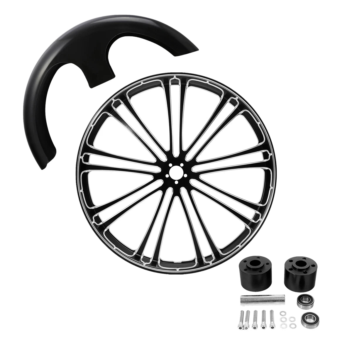 30" Front Wheel Rim & Dual Disc Hub Fender for Harley Road Glide (2008–2025)