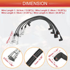 6X Spark Plug Wire Ignition Coil Cable No. 437998031B for Audi 80 100 200 (1980–1996)