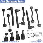 12pc Front Suspension Ball Joint Sway Bar Tie Rod for Jeep Grand Cherokee (1999–2004)