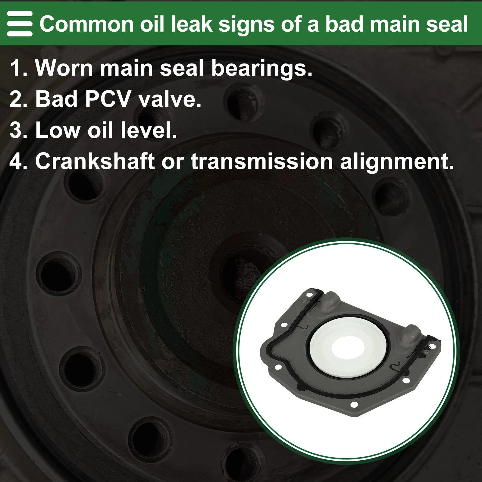 1 Pc Rear Crankshaft Oil Seal with Flange for Ford Fiesta (2014–2019) No.CM5Z6335A
