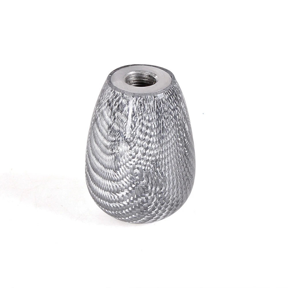 Universal JDM Silver Carbon Fiber Manual Gear Shift Knob