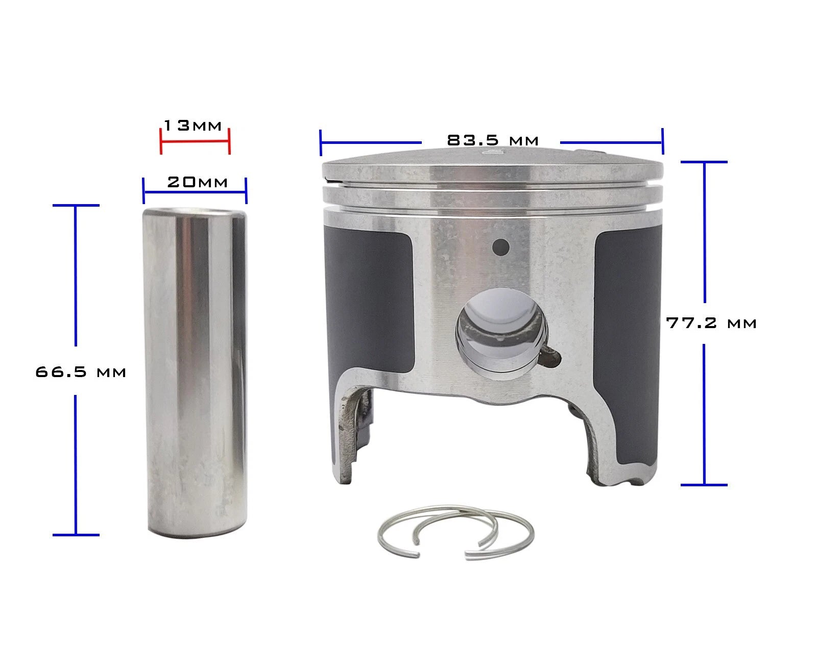 Piston Kit STD for Yamaha PWC Wave Running RA WB GP XL 760 (1996–2000) 64X-11631-00