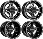 Set of 2 Raceline A77 Mamba Wheels for TRX 450R 250R 400EX LTZ400 (10" 9")
