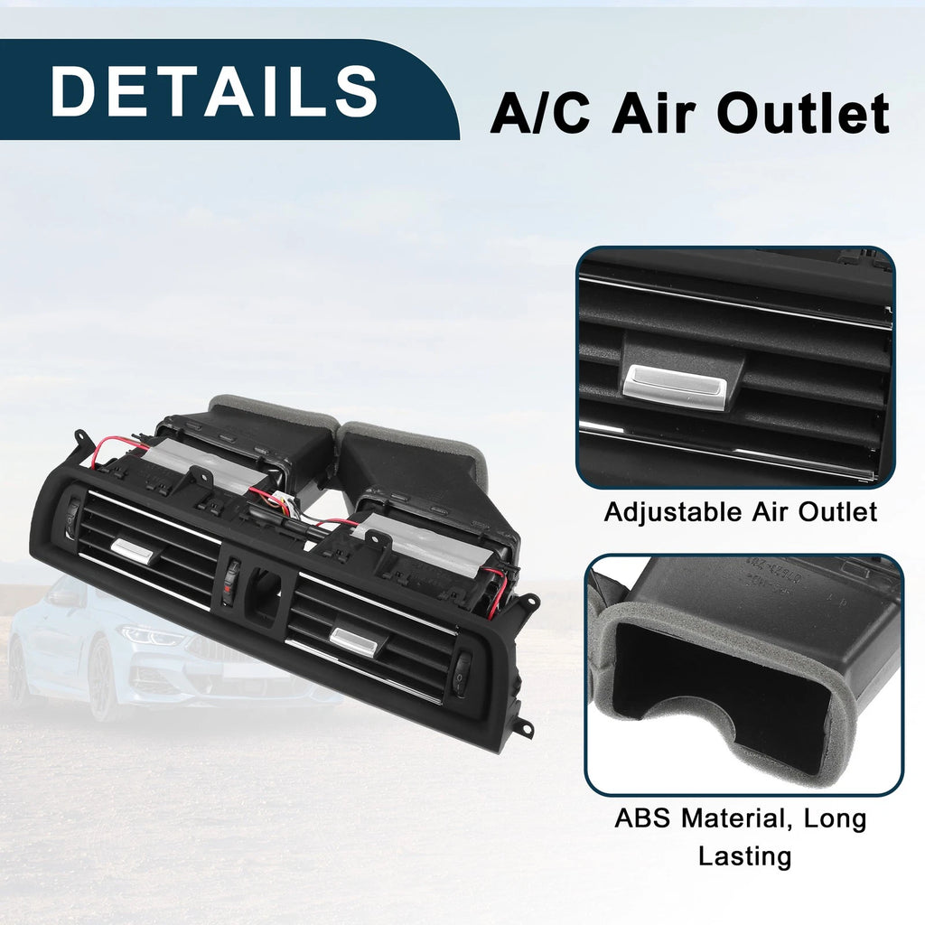Air Vent Panel for BMW 528i (2011–2016) No. 64229209136, Black Grille