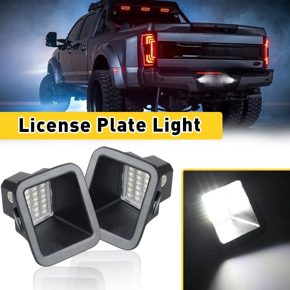 2X 18LED License Plate Lights for Ford F250/F350/F450 Super Duty (2017–2022)