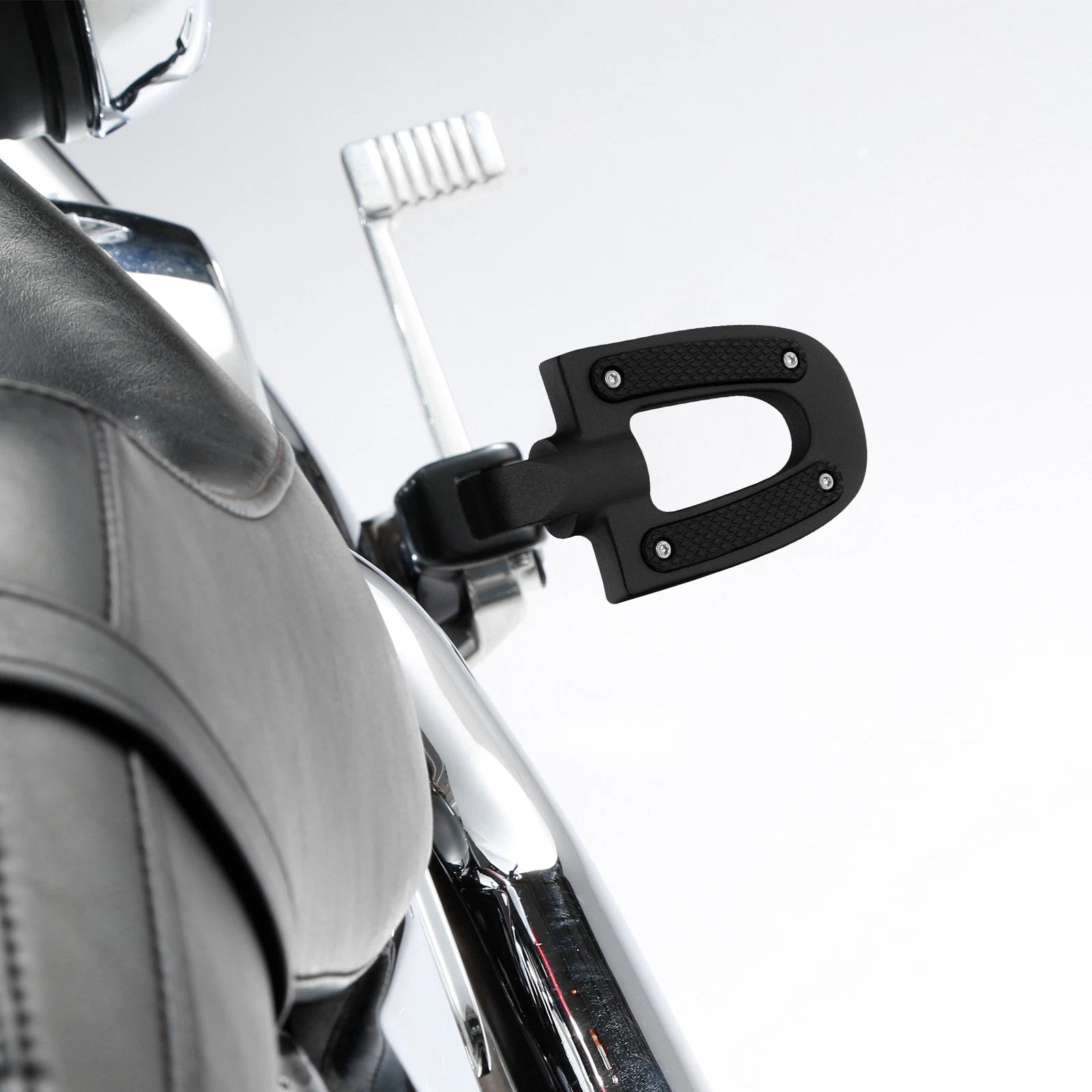 Matte Black Rear Passenger Footpeg Pegs for Harley Softail Fat Boy (2018–2025)