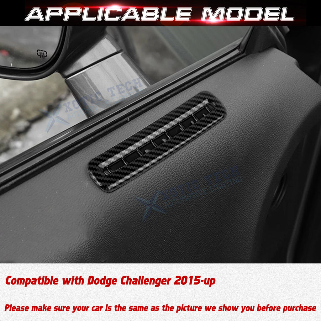 2PCS Door AC Outlet Vent Strip Cover for Dodge Challenger (2015-2019)