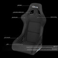 NRG Innovations Racing Bucket Seat Large Size RSC-302CF-BK for Universal (2010–2023)