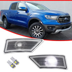 Clear Front Fender Side Marker Lights for Ford Ranger (2019–2021)
