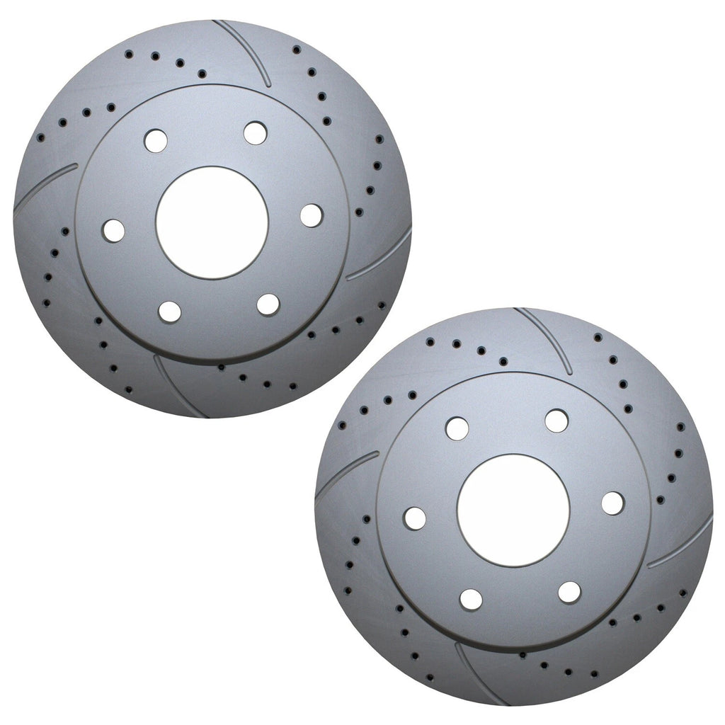 2X Front Drilled 305mm Brake Rotors for Cadillac Chevy GMC