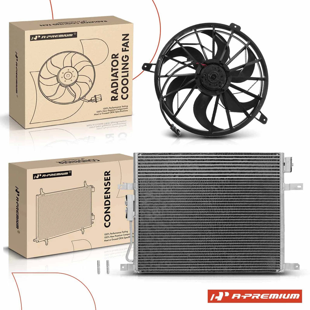 A/C Condenser and Cooling Fan Assembly Kit for Jeep Grand Cherokee (2004)