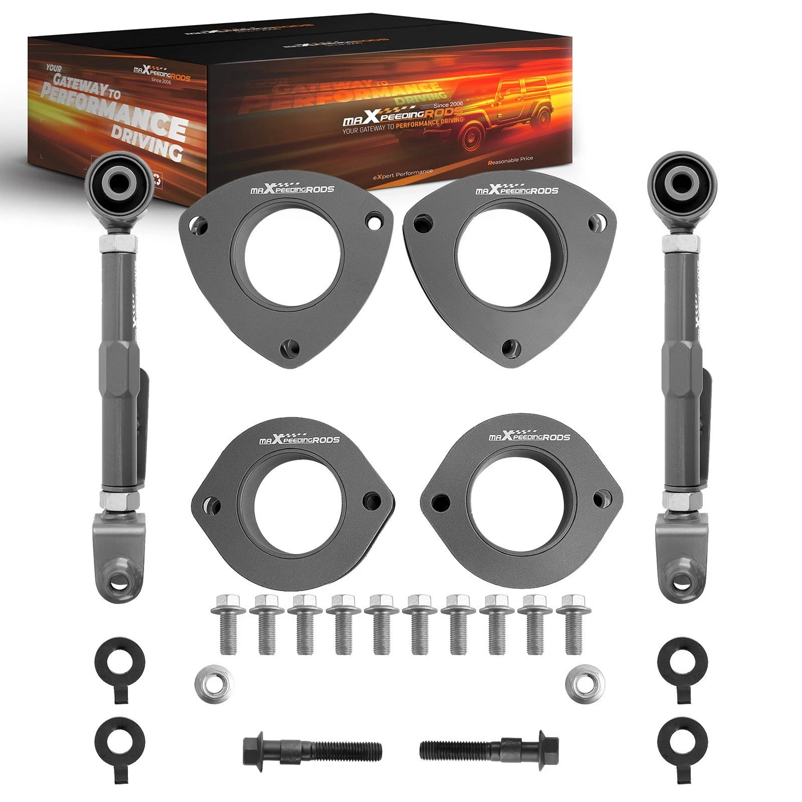 Front 2.5" Rear 3"in Lift Kit+Camber Arm For Honda CRV 2002-2006