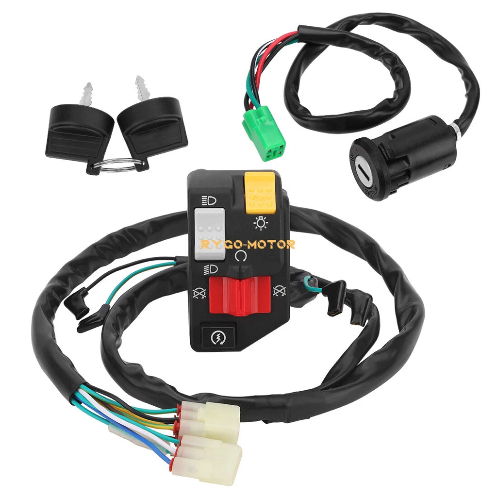 Left Handlebar Switch & Key Switch for Honda TRX400EX (2008) TRX400X (2009–2014)