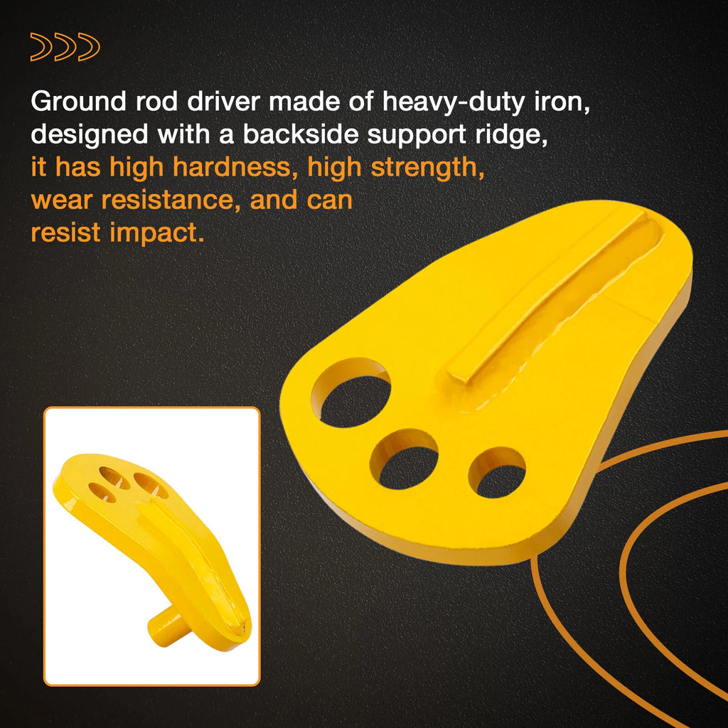 Ground Rod Driver for Universal Use (5/8, 1/2, 3/4 Inch)
