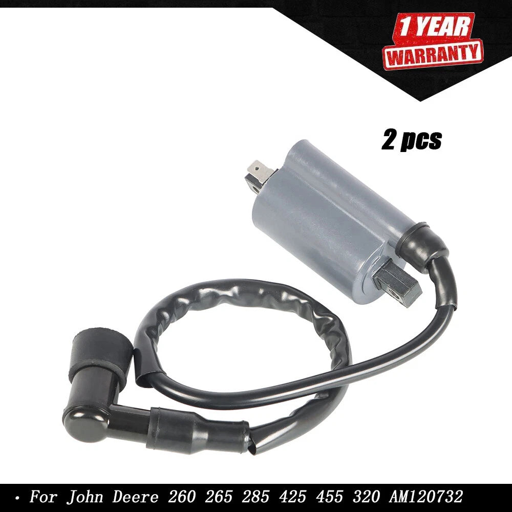 2 Pack Ignition Coil for John Deere 2653 F911 (1990–2023)