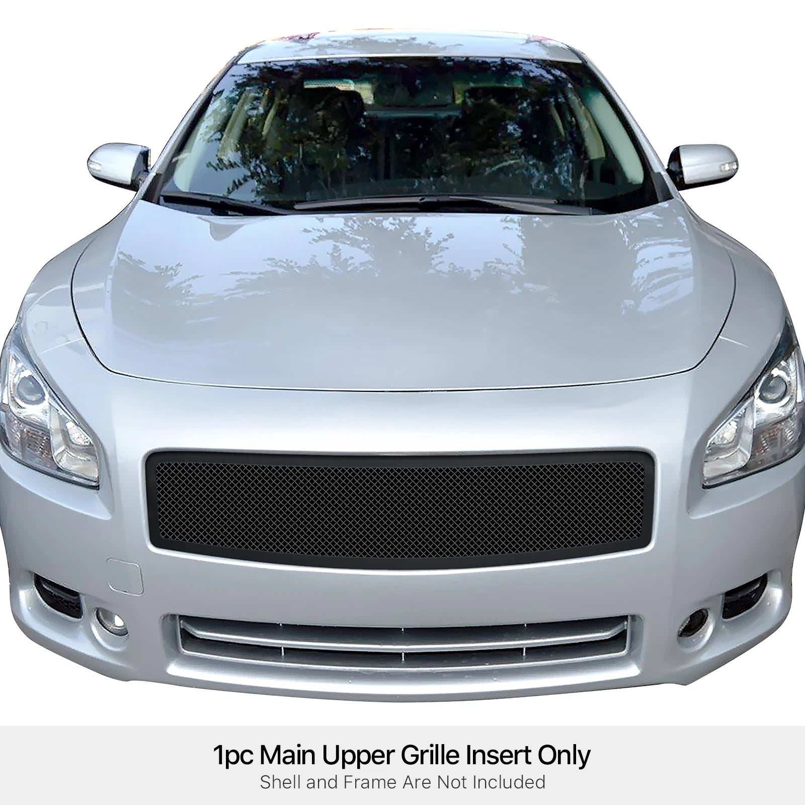 Upper Stainless Black Mesh Grille for Nissan Maxima (2009-2014)