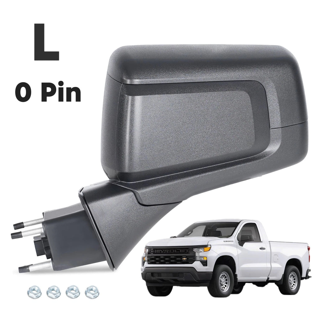 Side Mirror for Chevy Silverado 1500 (2019–2024) Manual Fold Left 0 Pin