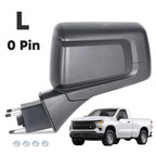 Side Mirror for Chevy Silverado 1500 (2019–2024) Manual Fold Left 0 Pin
