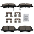 Set of 4 Rear Ceramic Brake Pads for Kia Cadenza Forte Optima Rio Soul (2014–2018)