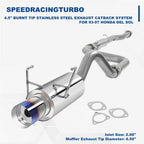 4.5" Burnt Tip Stainless Steel Exhaust Catback System for Honda Del Sol (1993–1997)