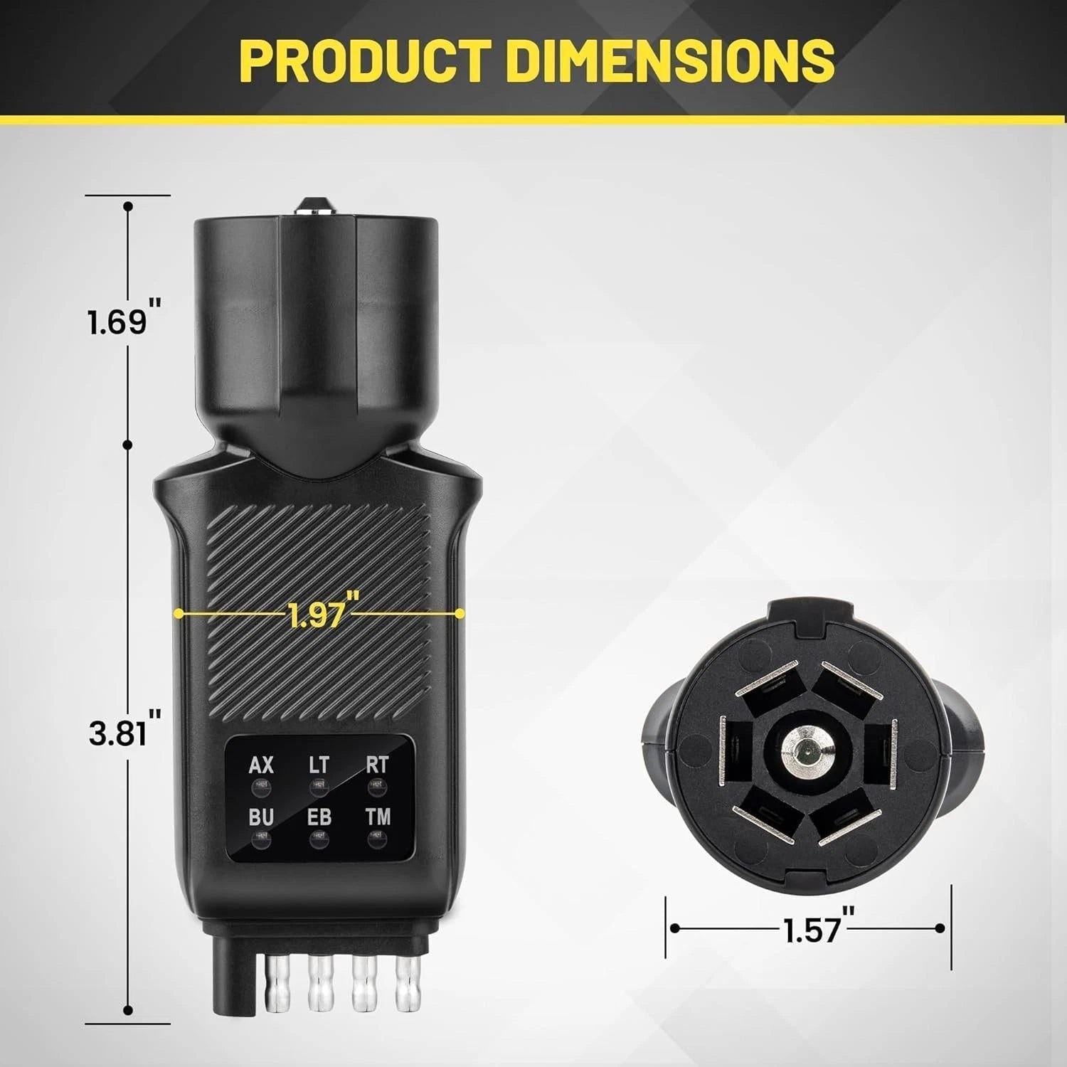 7 Way Blade & 4/5 Pin Flat Trailer Light Tester for