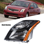 Headlight Assembly Black for Nissan Sentra (2010–2012)