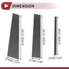 6 Pcs Door Pillar Window Trim for Nissan Titan (2004–2015) Carbon Fiber Black