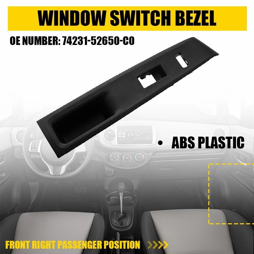 Front Right Door Window Switch Bezel Trim for Toyota Yaris (2012–2014)