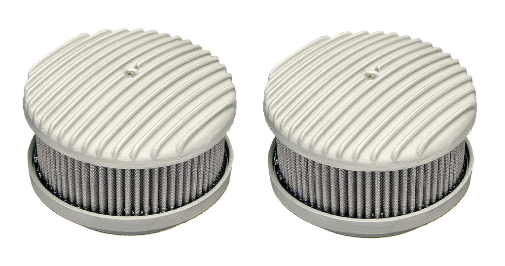 Air Cleaner Unpolished Finned Aluminum for Universal Fit Vehicles (Any Year)