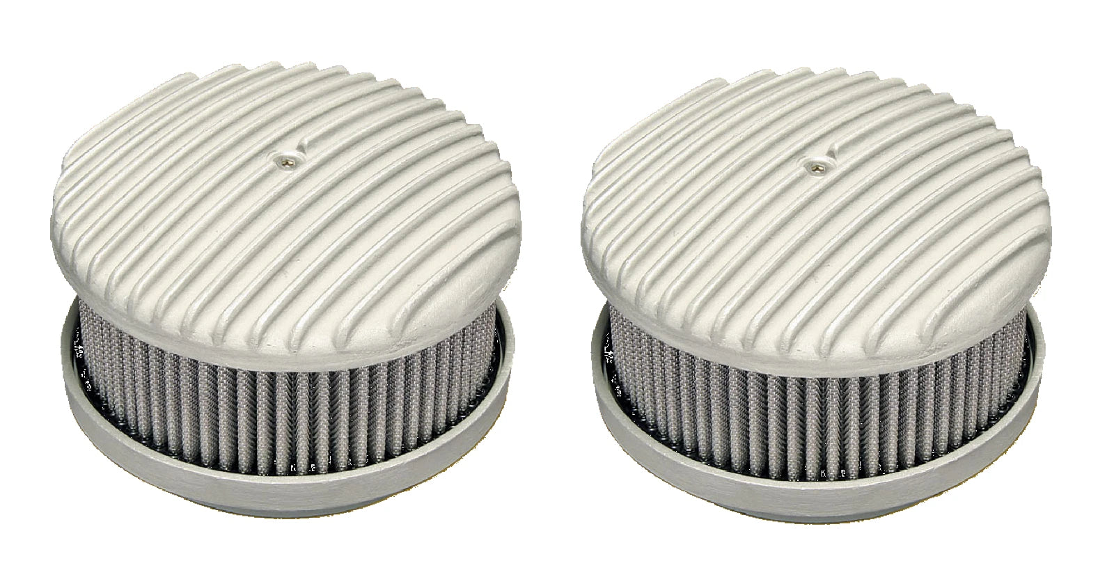 Air Cleaner Unpolished Finned Aluminum for Universal Fit Vehicles (Any Year)