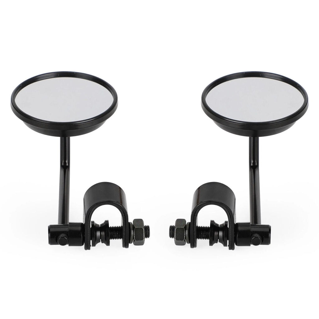 4" Short Stem Round Clamp On Mirror for Universal Chopper Scooter Cafe Racer