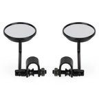 4" Short Stem Round Clamp On Mirror for Universal Chopper Scooter Cafe Racer
