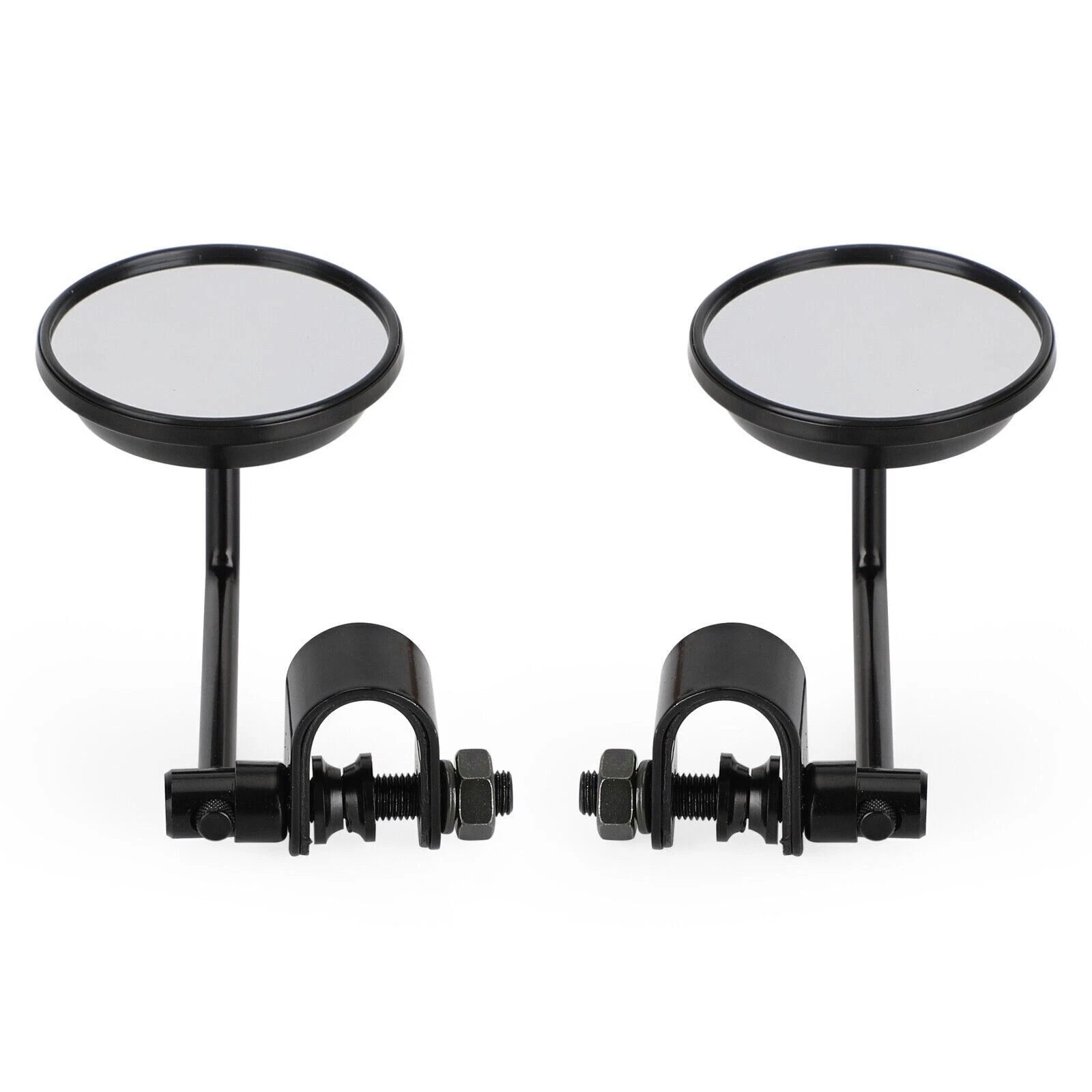 4" Short Stem Round Clamp On Mirror for Universal Chopper Scooter Cafe Racer