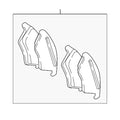Set of 4 Rear Disc Brake Pads for Mercedes (OEM 9104207500)