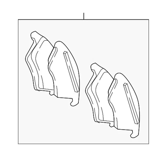 Set of 4 Rear Disc Brake Pads for Mercedes (OEM 9104207500)