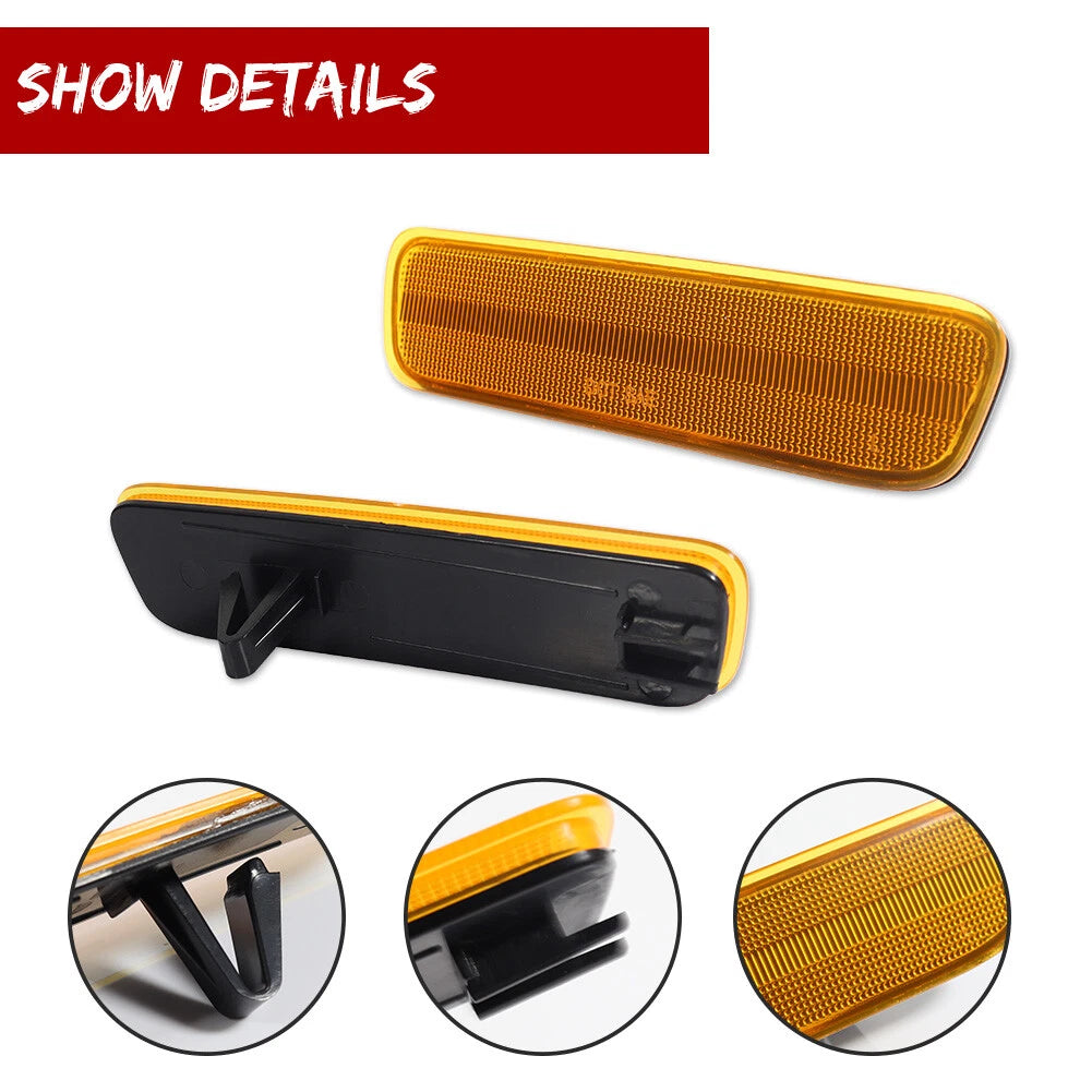 2X Amber Side Marker Reflector Signal Light Lens for Chrysler Pacifica (2004–2008)
