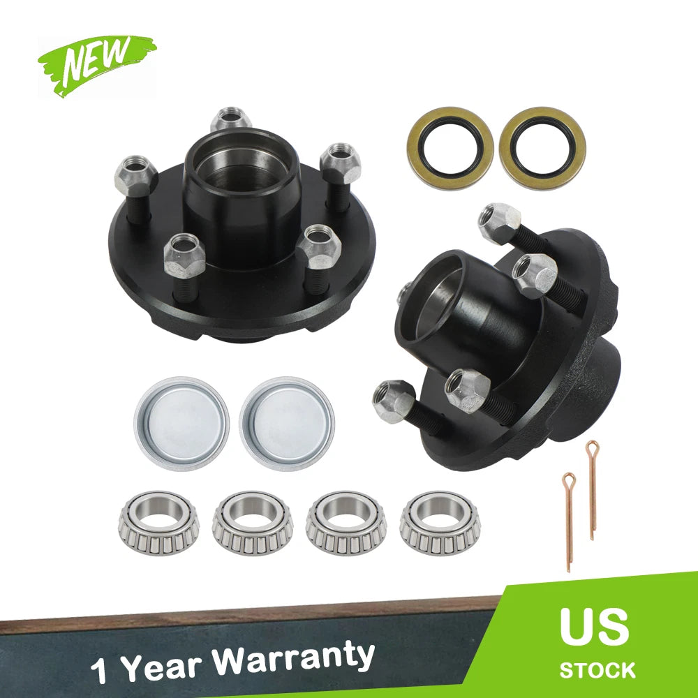 Set of 2 Trailer Hub Kits for 2000 lbs Spindle (5 on 4.5")