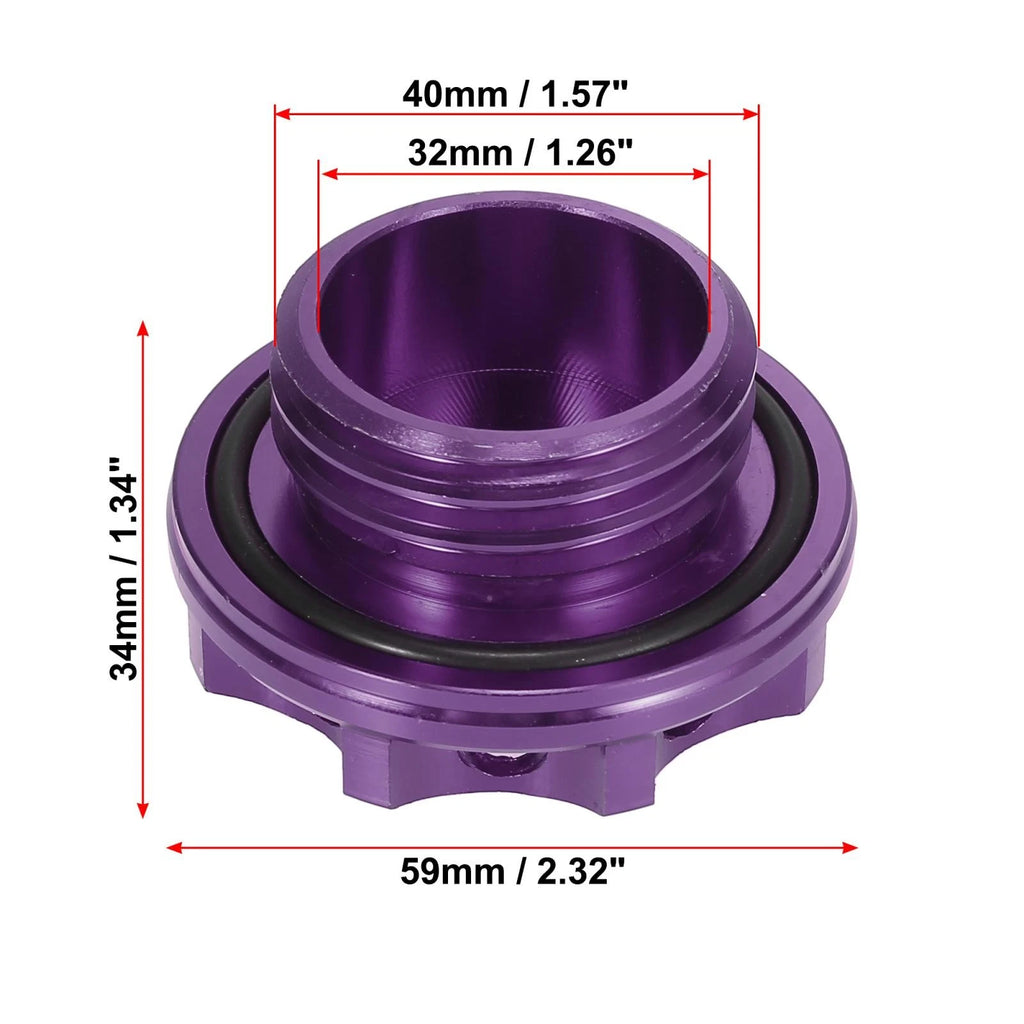 Purple Aluminum Alloy Gas Oil Filler Plug Cover for Subaru 