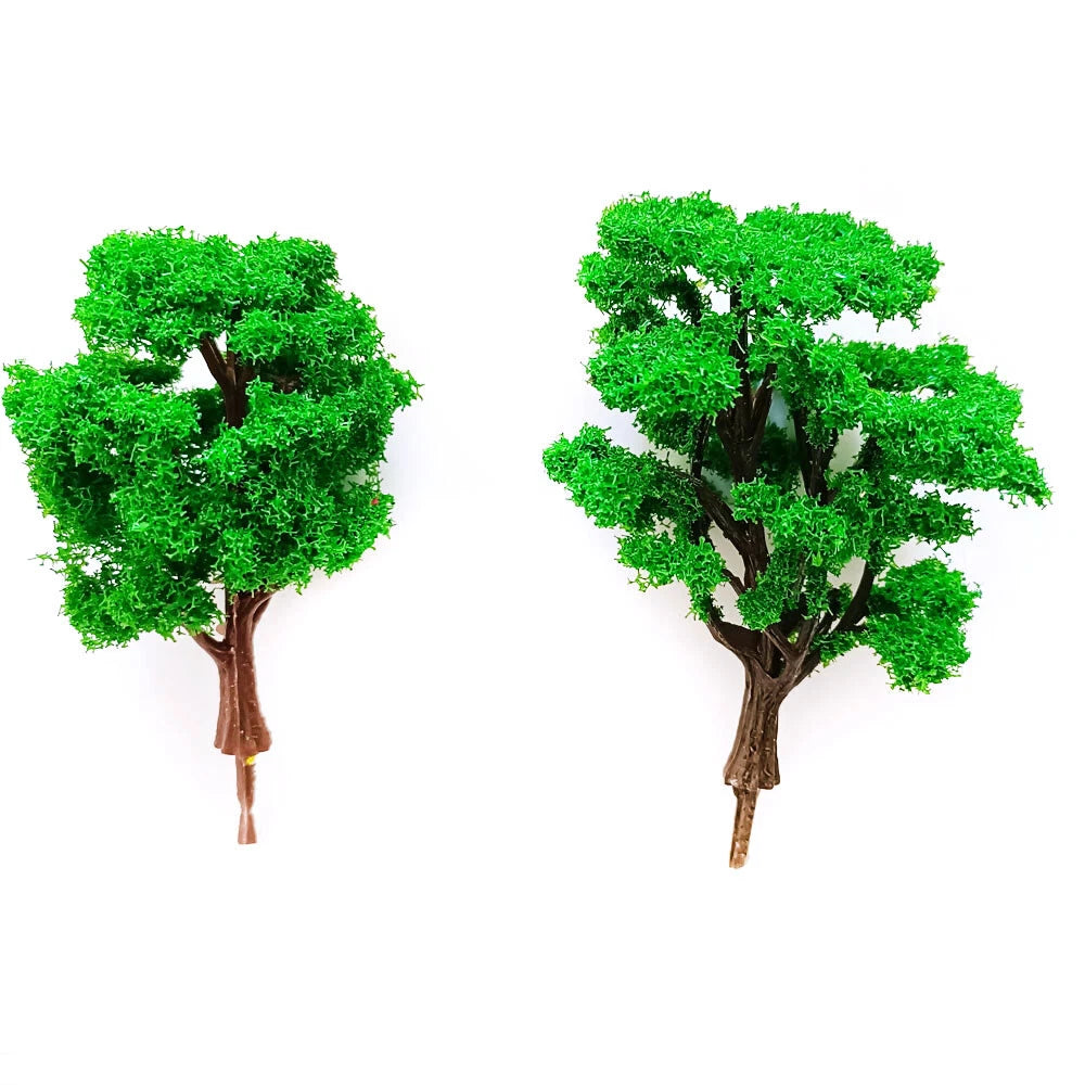 10Pcs Micro Trees for Model Train Railway Layout HO Scale