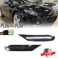 2X Smoked White LED Front Side Marker Lights for Mazda RX-8 (2004–2008)