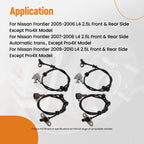 4X ABS Wheel Speed Sensor for Nissan Frontier (2005–2023)