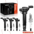 Set of 4 Ignition Coils & Iridium Spark Plugs for Chevy Spark (2013–2015)