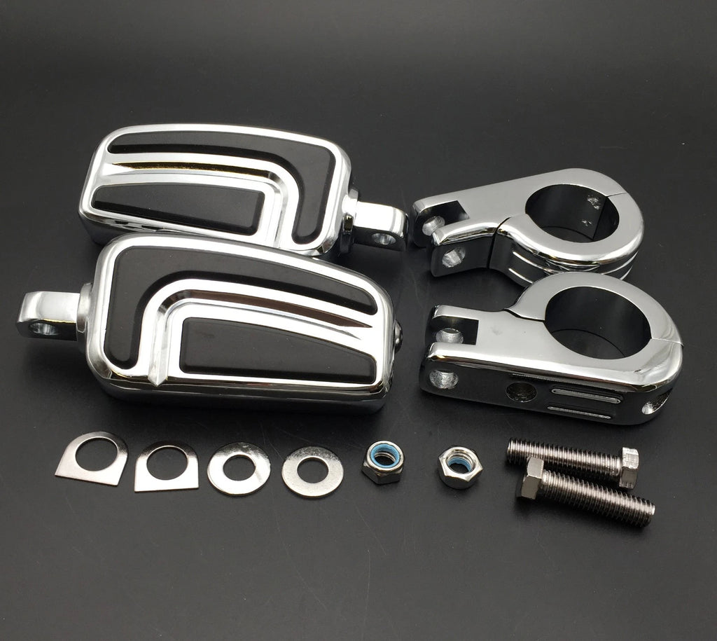 AirFlow Foot Peg Mounting Bracket for Honda VT750 Shadow VTX1300 (Chrome)