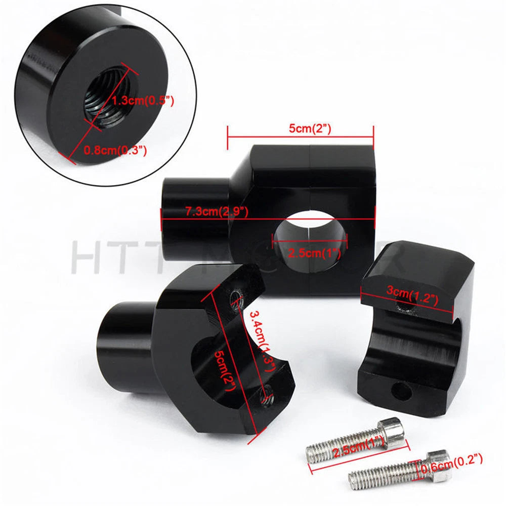 1'' Handlebar Risers Clamp for Harley Fatboy Dyna Sportster Touring (1991–2023)