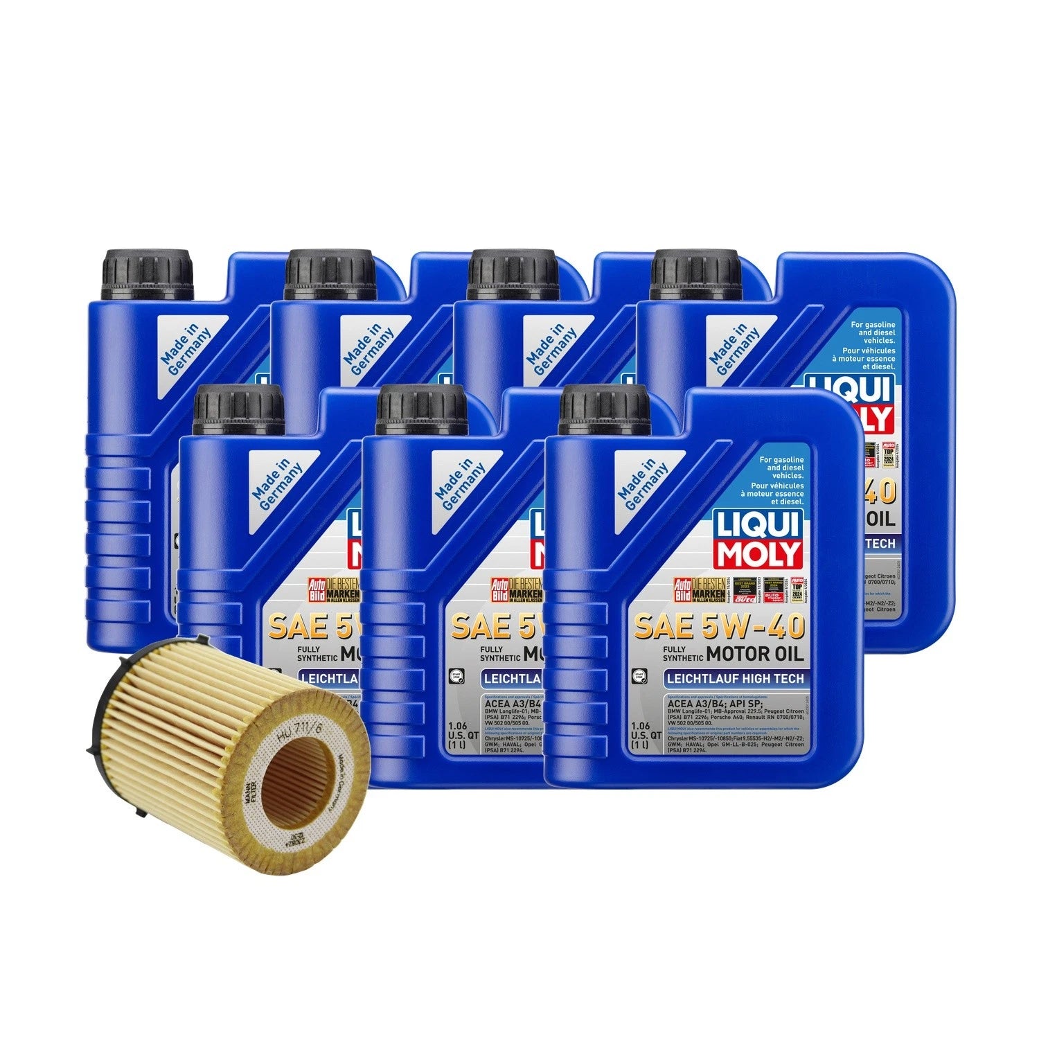 Oil Change Kit for Mercedes M274 (7L Liqui Moly Leichtlauf 5W40)