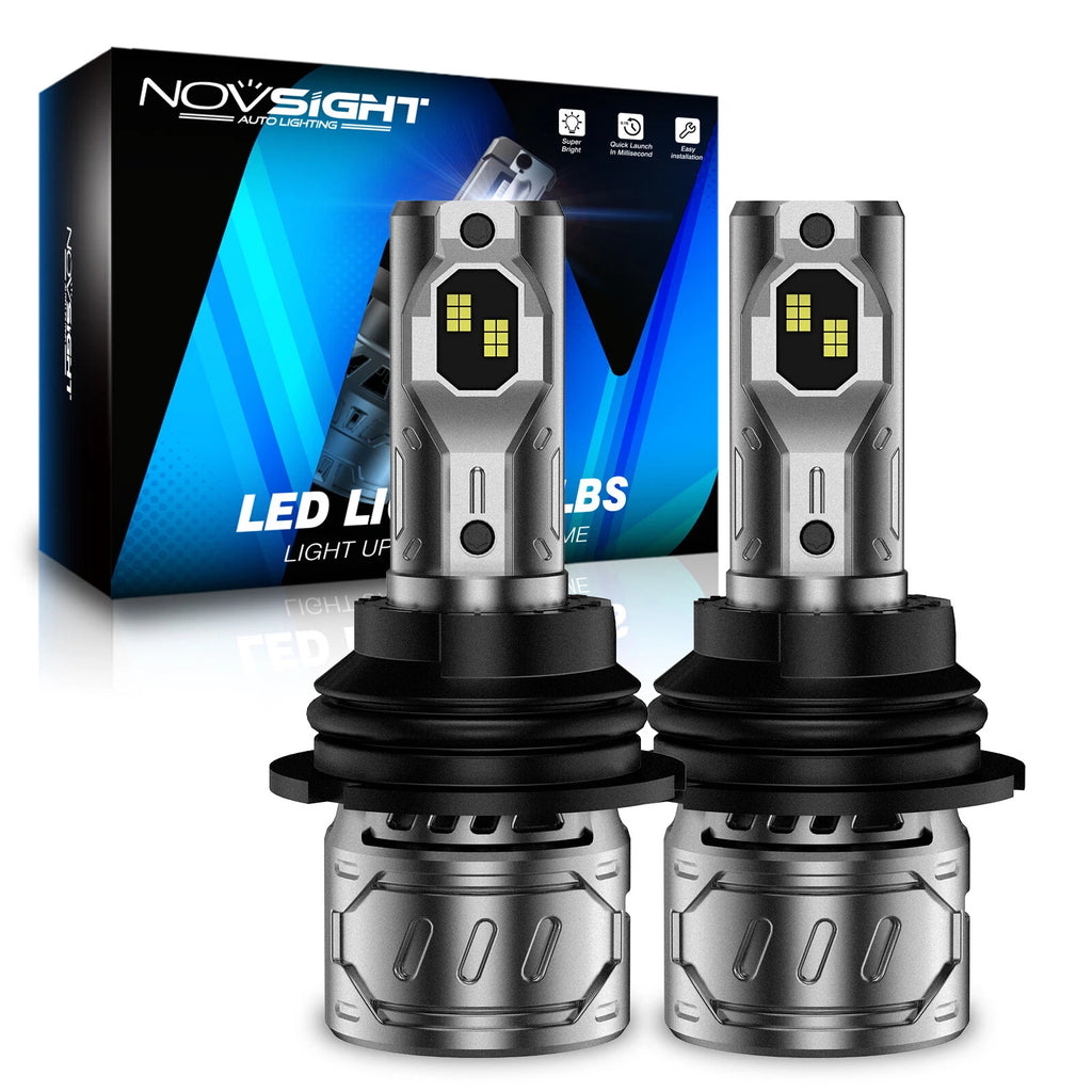 2pc LED Headlight Bulbs 9004 HB1 for 13000LM 6500K White